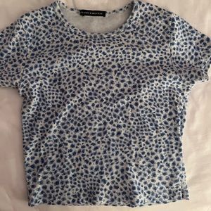Brandy Melville Blue Cheetah ‘Ashlyn Top’
